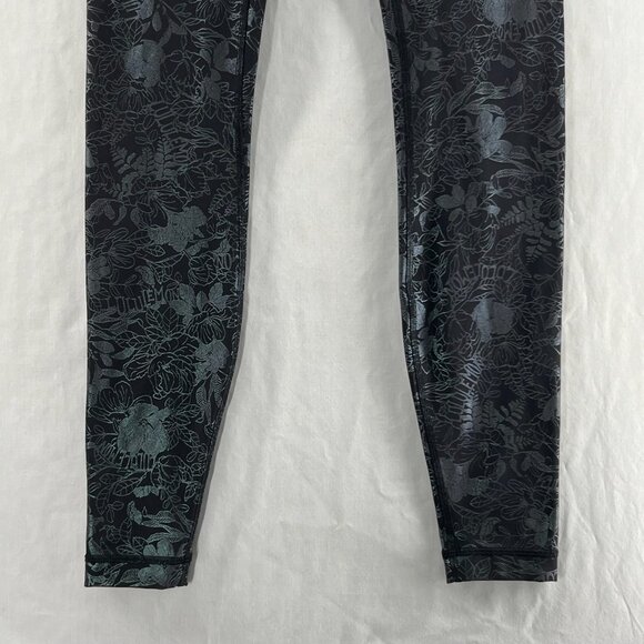 Lululemon Wunder Under Hi-Rise Tight Women 4 Stretch Breathable Black Iridescent - Picture 6 of 14